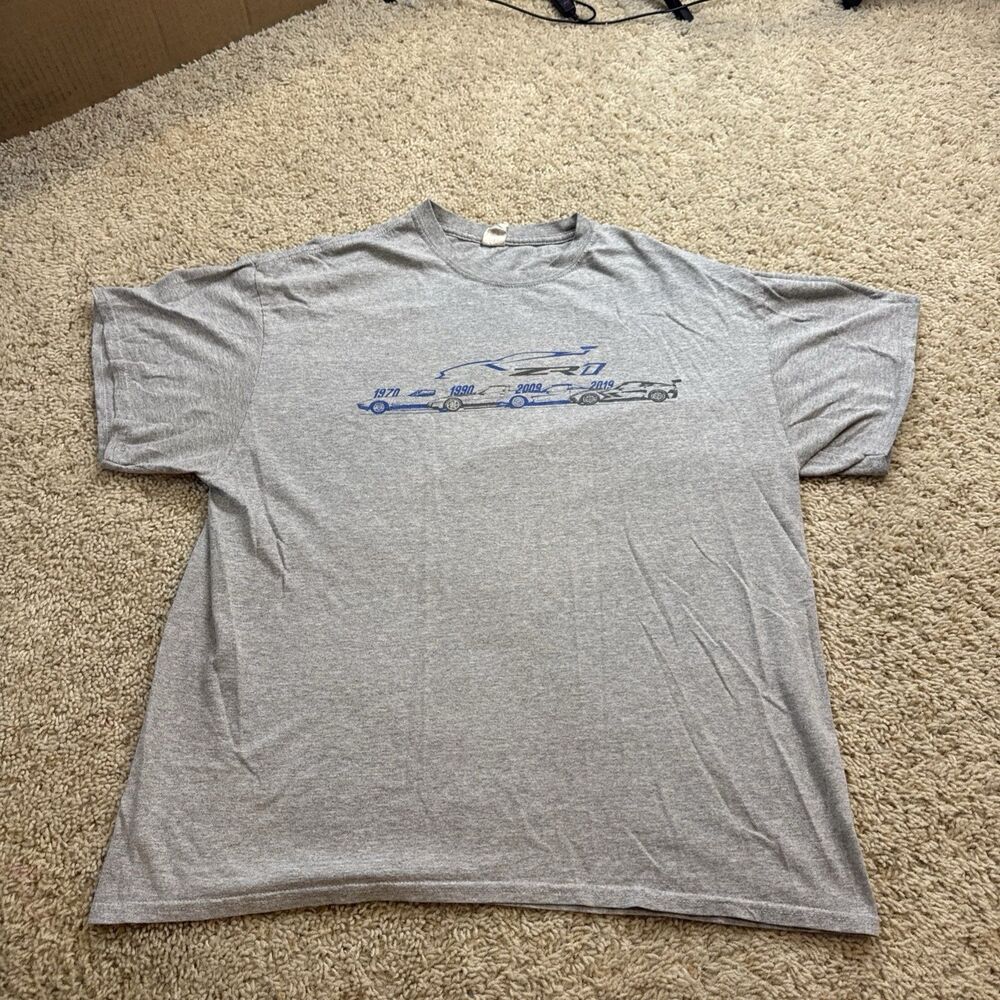 Gildan Chevy Corvette ZR1 Mens Car Size XL  Graphic Tee 1970 1990 2009 2019